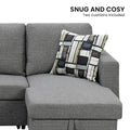 Sarantino Fontana Sofa Bed Storage Chaise Lounge Grey