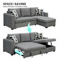 Sarantino Fontana Sofa Bed Storage Chaise Lounge Grey