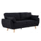 Sarantino 3 Seater Modular Linen Sofa Bed Futon Black