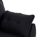 Sarantino 3 Seater Modular Linen Sofa Bed Futon Black