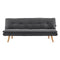 Sarantino 3 Seater Linen Sofa Bed Couch Lounge Futon Dark Grey