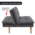 Sarantino 3 Seater Linen Sofa Bed Couch Lounge Futon Dark Grey