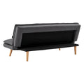 Sarantino 3 Seater Linen Sofa Bed Couch Lounge Futon Dark Grey