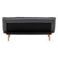 Sarantino 3 Seater Linen Sofa Bed Couch Lounge Futon Dark Grey