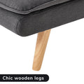 Sarantino 3 Seater Linen Sofa Bed Couch Lounge Futon Dark Grey