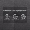 Sarantino 3 Seater Linen Sofa Bed Couch Lounge Futon Dark Grey