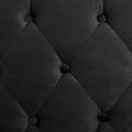 Sarantino Faux Velvet Sofa Bed Black Futon Couch Tufted
