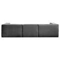Sarantino Novi 3 Seater Modular Sofa Ottoman Black Lounge
