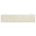 Sarantino Novi 3-Seater Modular Sofa with Ottoman in Cream Non-Slip Bottom Lounge