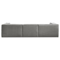 Sarantino Novi 3-Seater Modular Sofa with Ottoman in Grey Non-Slip Bottom Lounge