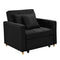 Sarantino Suri 3-in-1 Convertible Lounge Chair Bed - Black