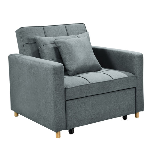 Sarantino Suri 3-in-1 Convertible Sofa Chair Bed Airforce Blue