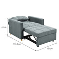 Sarantino Suri 3-in-1 Convertible Sofa Chair Bed Airforce Blue