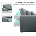 Sarantino Suri 3-in-1 Convertible Sofa Chair Bed Airforce Blue