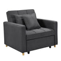 Sarantino Suri 3-in-1 Convertible Lounge Chair Bed Dark Grey