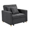 Sarantino Suri 3-in-1 Convertible Lounge Chair Bed Dark Grey