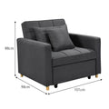 Sarantino Suri 3-in-1 Convertible Lounge Chair Bed Dark Grey