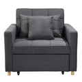 Sarantino Suri 3-in-1 Convertible Lounge Chair Bed Dark Grey