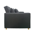 Sarantino Suri 3-in-1 Convertible Lounge Chair Bed Dark Grey