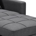 Sarantino Suri 3-in-1 Convertible Lounge Chair Bed Dark Grey