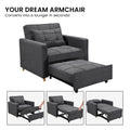 Sarantino Suri 3-in-1 Convertible Lounge Chair Bed Dark Grey