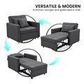 Sarantino Suri 3-in-1 Convertible Lounge Chair Bed Dark Grey