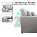 Sarantino Suri 3-in-1 Sofa Chair Bed Lounger Light Grey