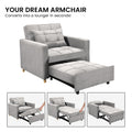 Sarantino Suri 3-in-1 Sofa Chair Bed Lounger Light Grey