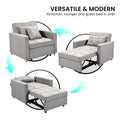 Sarantino Suri 3-in-1 Sofa Chair Bed Lounger Light Grey