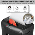 Centurion 21L Cross-Cut Shredder 10-Sheet Paper CD Card