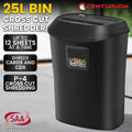 Centurion 25L 12-Sheet Cross-Cut Paper Shredder Electric
