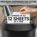 Centurion 25L 12-Sheet Cross-Cut Paper Shredder Electric