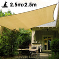 Wallaroo 2.5 x 2.5m Square Sun Shade Sail Canopy Awning Breathable UV Block for Outdoor Patio Garden Yard - Sand