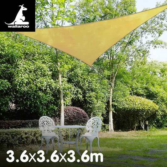Wallaroo 3.6m Triangular Sun Shade Sail Sand