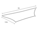 Wallaroo Shade Sail 3x2.5m Rectangular Sand