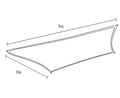 Wallaroo Shade Sail 7m x 7m Rectangular Sand