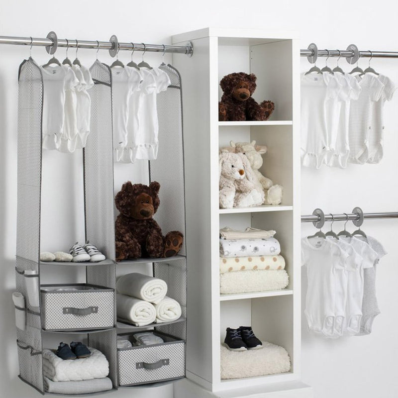 Delta Children 24pc Nursery Storage Set Cool Grey