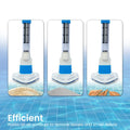 Aquajack Cordless Rechargeable Spa and Pool Vacuum Cleaner with Telescopic Pole & 2 Heads - 60 Min Runtime