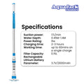 Aquajack 127 Portable Rechargeable Pool Vacuum Cleaner
