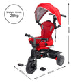 Veebee Explorer 3-Stage Kids Trike Red Canopy