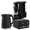 Pronti Breakfast Set Coffee Machine Toaster Kettle Silver