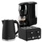 Pronti Breakfast Set Coffee Machine Toaster Kettle Silver