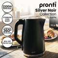 Pronti Breakfast Set 1.6L Coffee Machine Silver Noir Toaster Kettle