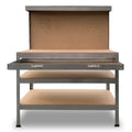 Kartrite 3-Layer Work Bench Garage Storage Table Silver 150cm