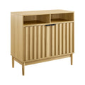 Sarantino Eleni 2-Door Sideboard Cabinet Natural Wood Storage Console