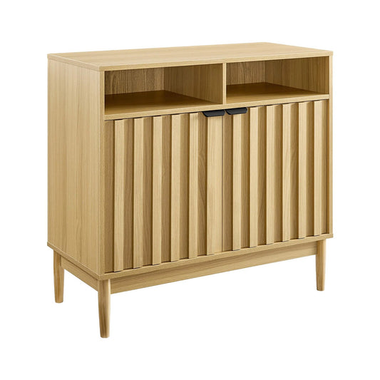 Sarantino Eleni 2-Door Sideboard Cabinet Natural Wood Storage Console