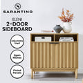 Sarantino Eleni 2-Door Sideboard Cabinet Natural Wood Storage Console