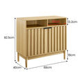 Sarantino Eleni 2-Door Sideboard Cabinet Natural Wood Storage Console