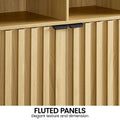 Sarantino Eleni 2-Door Sideboard Cabinet Natural Wood Storage Console