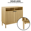 Sarantino Eleni 2-Door Sideboard Cabinet Natural Wood Storage Console